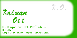 kalman ott business card